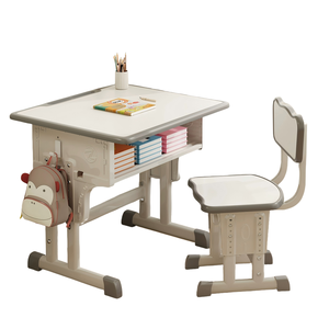 Conjunto de Silla y Escritorio de Metal Ajustable Moderno para Estudio, Ideal para Escuelas Comerciales y Niños de Primaria - Product Image 6