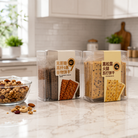 Boîte d'emballage pour biscuits transparente en PET de qualité alimentaire, pliable, imprimée avec un logo personnalisé, épaisseur 0,3 mm
