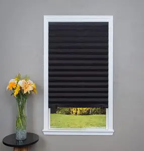 Wholesale Easy Installation Temporary Hot Sunshade Shading Temporary White Black Pleated Paper Blinds