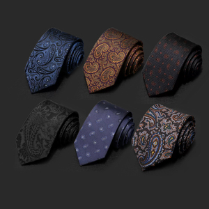 Cravates pour hommes <span class=keywords><strong>bleu</strong></span> marine, cravate paisley 100% soie, corbatas de seda - Product Image 1