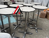 Meubles de bar en acier inoxydable table de fête et chaises de bar en MDF nouveau design table de bar pliante en bois durable