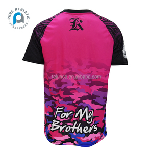 Pur personnalisé hommes haut <span class=keywords><strong>Maori</strong></span> T-Shirt impression graphique tatouage t-shirts maille noir unisexe Camouflage rose T-shirt de base pour hommes - Product Image 2