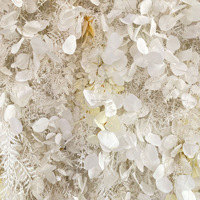 NINI Mur de fleurs artificielles en gypsophile avec pompons, 8 pieds, pour mariages, lieux photo populaires, hôtels, Mur de fleurs 5D, Vente en gros