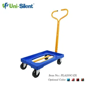 <span class=keywords><strong>Uni</strong></span>-Silent 250kgs Capacidad ligera de peso Carro móvil de plástico con Hande Container Crate <span class=keywords><strong>Dolly</strong></span> - Product Image 4