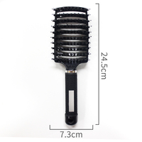 Salon professionnel Curl brosse à cheveux poils de sanglier NylonTeeth PP plastique démêlant brosse à cheveux