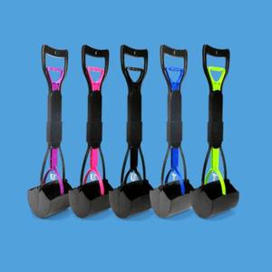 Pala para recoger excrementos de mascotas, pala plegable de mango largo para perros grandes y pequeños, mandíbula de recogida de residuos para todas las superficies - Product Image 2