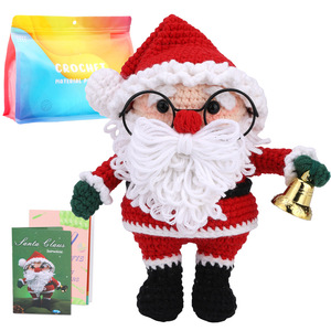 Kit de laine à broder pour Noël, bricolage, boule de laine, tricot à la main, Père Noël, bonhomme de neige, cerf et lutin, nouveau matériel de <span class=keywords><strong>crochet</strong></span> pour décorations festives - Product Image 4