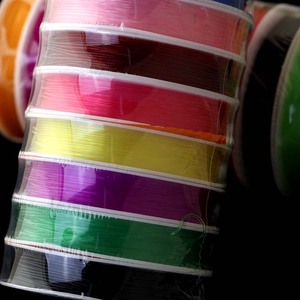 Colored Elastic Cord Mixed Color 10 Rolls Plastic Resin Jewelry Making Accessory <b>Bracelet</b> <b>Stringing</b> Material - Product Image 2