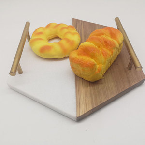 Elegant Decorative Stone Candy Cake Pizza Fruit <strong>Marble</strong> Serving <strong>Tray</strong> for Dessert - Product Image 4