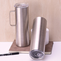 Gobelet isotherme à double paroi en acier inoxydable de 30 oz et 20 oz pour les fêtes et le bureau, personnalisable avec gravure laser, pour café/bière