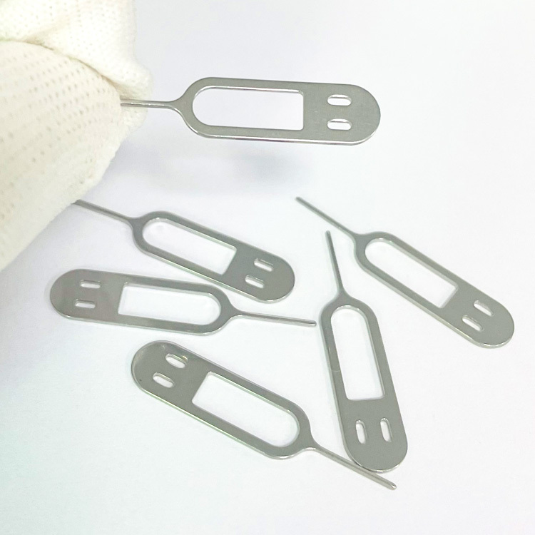 Factory Price <strong>Customized</strong> Logo Stainless Steel <strong>SIM</strong> Card Tray Remover <strong>Ejector</strong> <strong>Tool</strong> Pin Key Needle Retrieve Card Pin