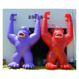 wholesale Customized 8m giant advertising blue gorilla inflatable/purple gorilla inflatable