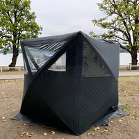 Tente de sauna à vapeur sèche d'extérieur Warmfire, une chambre, en tissu Oxford imperméable, pour 6 personnes, avec structure carrée en fibre de verre, quatre saisons, montage rapide