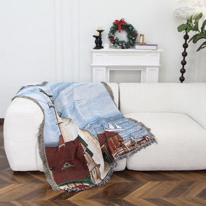 Maßgefertigte Outdoor-Camping-Reisedecke mit Quasten Gewebtes Muster Festival-Sofa-Bettüberwurf Wurfdecke - Product Image 5