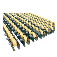Nouvelle glissière silencieuse antistatique en acier au carbone et plastique avec rail en aluminium pour le transport dans les restaurants et hôtels - Alliage Fluen