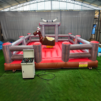 Machine de rodéo gonflable commerciale pour adultes, simulateur de cheval et de taureau mécanique
