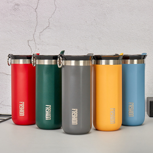 Tasse de voyage <span class=keywords><strong>portable</strong></span> avec logo personnalisé 12 OZ petit gobelet à café pour le voyage gobelet à café en acier inoxydable avec couvercle - Product Image 1