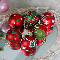 Boules de Noël vintage Grinch, décorations suspendues rétro pour arbre de Noël, fête de fin d'année