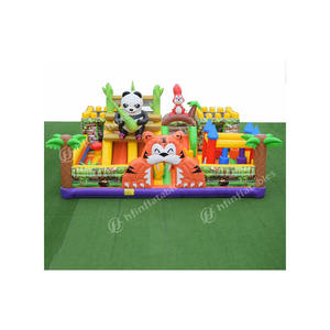 Les enfants commerciaux en plein air jouent au jeu combo videur sautant château <span class=keywords><strong>gonflable</strong></span> panda géant <span class=keywords><strong>gonflable</strong></span> bo - Product Image 1