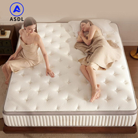 Matelas Hybride d'Hôtel Haut de Gamme Confortable à Ressorts Ensachés et Mousse à Mémoire de Forme Comprimée, surmatelas Euro Top, Tailles King et Queen