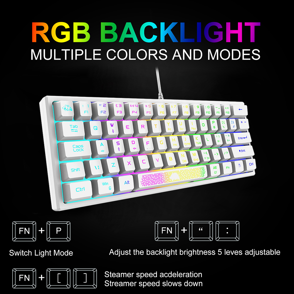 K61 62キー RGBバックライトキーボードセット 特売】LexonTech x ZIYOU