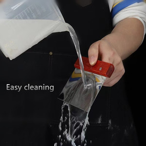 Grattoir d'établi polyvalent <span class=keywords><strong>en</strong></span> acier inoxydable Coupeur de pâte de <span class=keywords><strong>cuisine</strong></span> avec manche <span class=keywords><strong>en</strong></span> <span class=keywords><strong>bois</strong></span> pour pain et pâte à pizza - Product Image 6