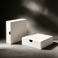 Boîte cadeau coulissante en papier rigide personnalisée et recyclable, style tiroir, pour parfums et bijoux, vente directe des fabricants
