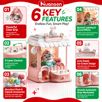 Kit de machine à griffes mini KZHM pour enfants, amusant, à monnayeur, pour œufs surprise, jouets éducatifs STEM, pour l'intérieur et l'extérieur, avec mini-jouets en peluche