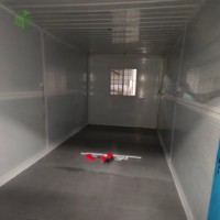 Casa Contenedor Plegable Prefabricada de Instalación Rápida, Dormitorio Temporal Móvil, Moderna, Blanca, de 20 pies