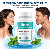 Désodorisant chlorophylle capsules végétaliennes soutien immunitaire odeur fraîche odeur corporelle peau magique pour adultes