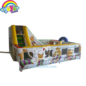 Toboggan Gonflable Happy Pig pour Parc d'Attractions, Zones de Rebond Rose et Blanc, Matériau Anti-Perforation, Activités de Maternelle - Product Image 2