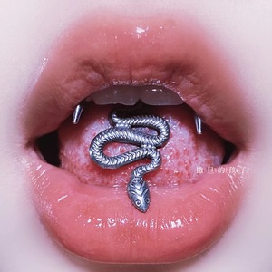 Gaby – <span class=keywords><strong>piercing</strong></span> de <span class=keywords><strong>langue</strong></span> de <span class=keywords><strong>serpent</strong></span> sexy en acier inoxydable, anneaux de <span class=keywords><strong>langue</strong></span> d'haltère droit, <span class=keywords><strong>piercing</strong></span> d'hélice, vente en gros, bijoux de <span class=keywords><strong>piercing</strong></span> - Product Image 5