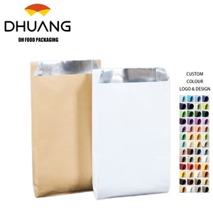 Emballage alimentaire jetable avec adhésif thermofusible, papier d'aluminium, sac en papier pour collation, sac en papier résistant à l'huile, sac en papier kraft - Product Image 2
