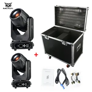 MOWL 2pcs 295W Sharpy Beam 295 9r Wide Prism Moving Head Stage Light with Flight Case