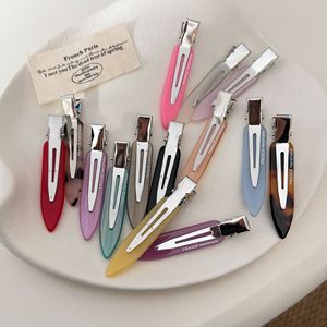 Pinces à cheveux en acétate en gros, sans pli ni trace, pour <span class=keywords><strong>maquillage</strong></span>, pour femmes <span class=keywords><strong>et</strong></span> filles, pour <span class=keywords><strong>coiffure</strong></span> plate en salon, avec poignée dorée - Product Image 4