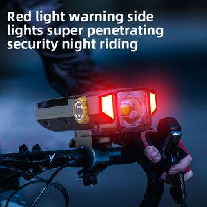 Luz de bicicleta impermeable, Faro de bicicleta, carga, LED con energía Solar, luces delanteras de bicicleta, accesorios de seguridad para ciclismo - Product Image 6