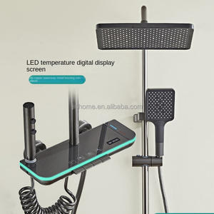 Clé de piano <span class=keywords><strong>cascade</strong></span> affichage numérique douches intelligentes 4 fonctions robinets de bain et de douche Kit de système de douche - Product Image 4