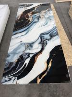 Panneau mural en PVC brillant effet marbre, ignifuge, pour décoration intérieure moderne, à faible coût, remplace le marbre naturel