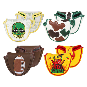 En Oferta: Funda para Cabeza de Putter de Golf, Diseño Hot Chili, Bordado Rugby Marrón - Product Image 1