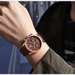 Reloj de Negocios para Hombre BENYAR, Correa de Cuero, con Fecha, Resistente al Agua, Función Luminosa, Reloj de Precisión - Product Image 3