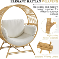 Fauteuil suspendu en rotin d'extérieur, chaise longue en osier pour balcon, véranda, salon, jardin