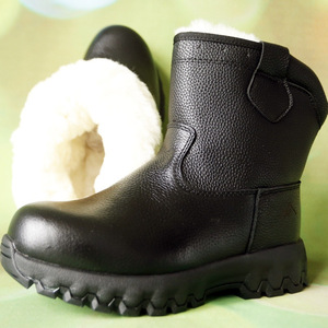 Botas de Nieve para Hombre, Forradas de Lana, Cálidas, Impermeables, Antideslizantes, de Tacón Medio, Color Sólido - Product Image 1