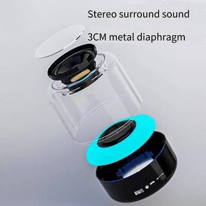 Có thể sạc lại Mini Stereo Loa không dây RGB LED ánh sáng bàn cho Bluetooth dòng mảng loa 5 Wát Công suất đầu ra cho máy tính sử dụng - Product Image 2