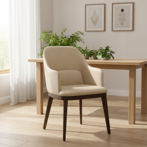 เก้าอี้ร้านกาแฟคุณภาพดีปรับแต่งได้ หุ้มหนัง PU พร้อมที่วางแขน สำหรับร้านอาหาร โรงแรม เก้าอี้ทานอาหารสำหรับโต๊ะอาหาร - Product Image 1