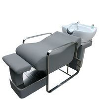 Fauteuil gonflable blanc en acier inoxydable profond, nouveau design, pour salon de cheveux, lavabo, shampoing en céramique
