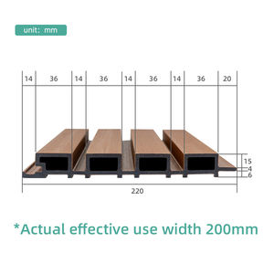 Pannello Murale WPC per Esterni Impermeabile Ignifugo Recinzione Co-estrusa in <span class=keywords><strong>Legno</strong></span> Plastica Copertura per Soffitto per Balcone e Giardino - Product Image 5