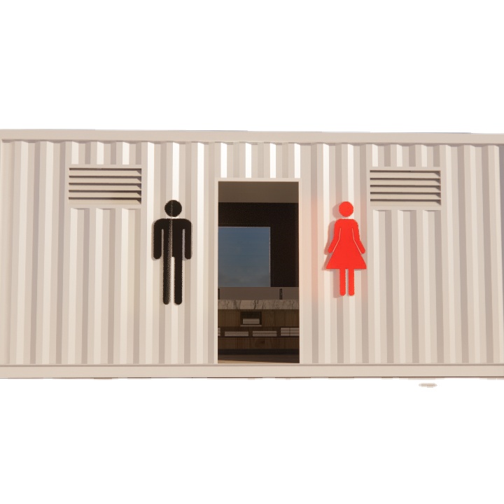 Mobile prefab modular container toilet portable restroom shipping container public bathroom for sale