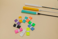 Poignées de raquette de tennis et de badminton en PU multicolores et accessoires de padel - Poignées de qualité au toucher frais