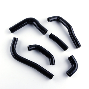 Tuyau en silicone noir adapté à Honda Motor <span class=keywords><strong>Cross</strong></span> CRF450R <span class=keywords><strong>CRF</strong></span> <span class=keywords><strong>450</strong></span> R 2002-2004, kit de tuyau de radiateur en silicone - Product Image 2