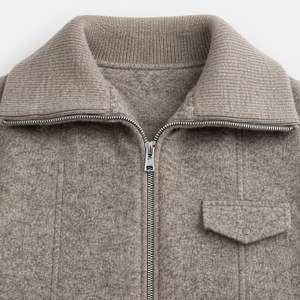 Women's Wool Blend Fleece Jacket Turtleneck Zipper Front Solid Color <b>Winter</b> Warm Utility Style <b>Thick</b> Full Sleeve <b>Winter</b> <b>coat</b> - Product Image 4